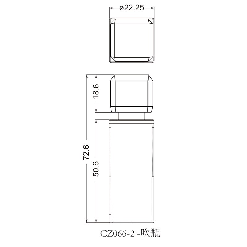 CZ066-2 方形内双瓶迷你唇釉管